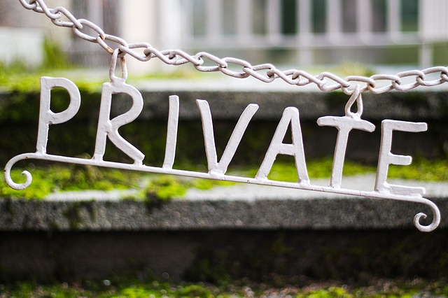 שלט שטח פרטי באנגלית PRIVATE